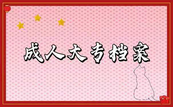 成人大专档案