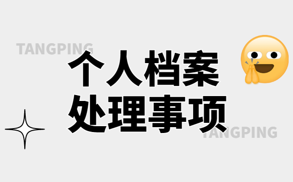 个人档案事项