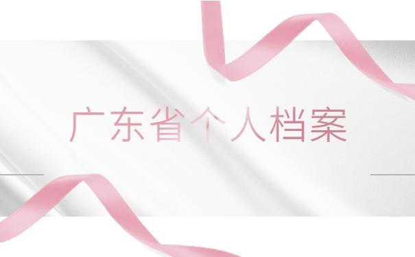 广东省个人档案