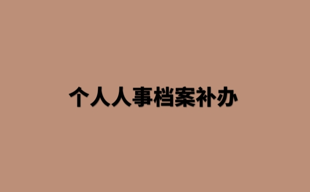 个人档案