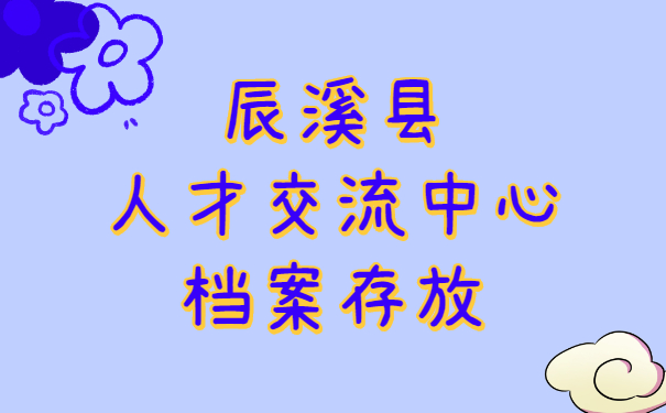 辰溪县人才交流中心档案存放