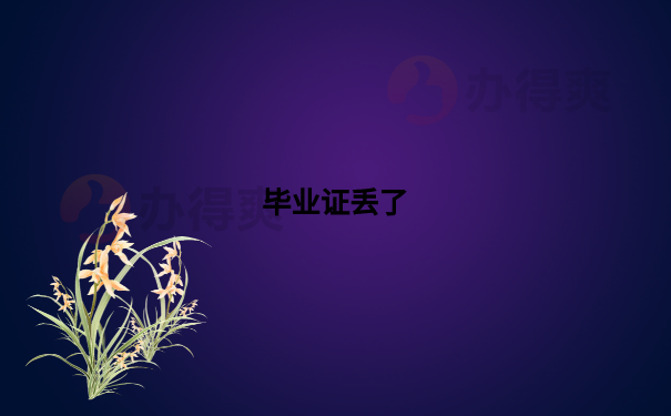 毕业证丢了