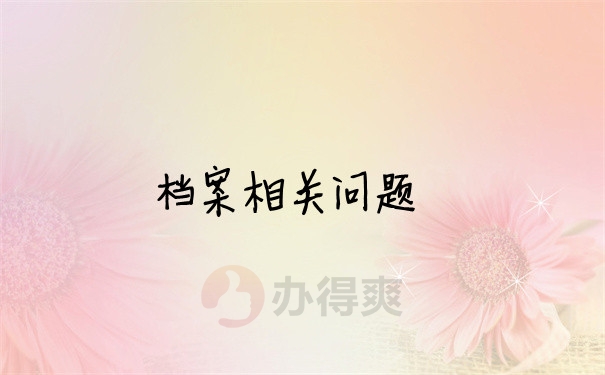 档案问题