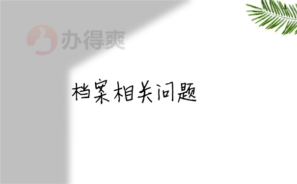 档案问题