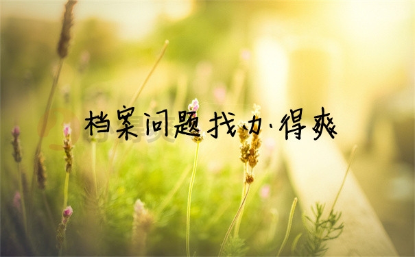 档案问题