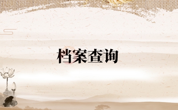 档案查询
