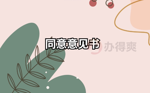同意意见书