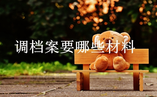 调档案的材料
