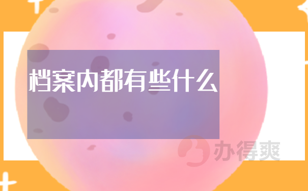 档案内有什么