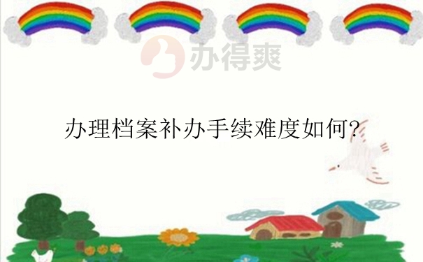 办理档案补办手续难度如何？