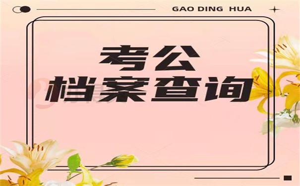 考公档案查询