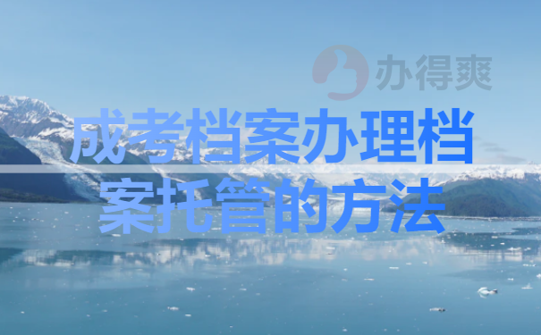 成考档案办理档案托管的方法