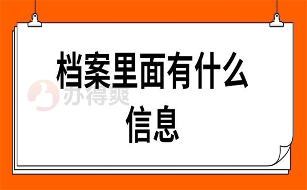 档案里面有什么信息