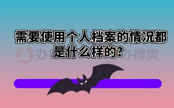 需要使用个人档案的情况都是什么样的？