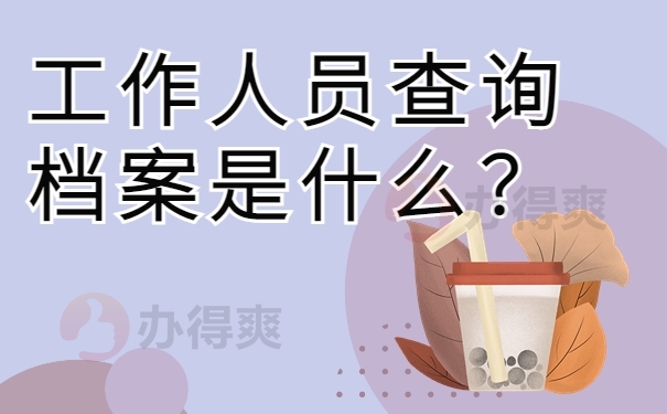 工作人员查询档案是什么？