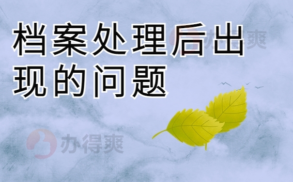 档案处理后出现的问题