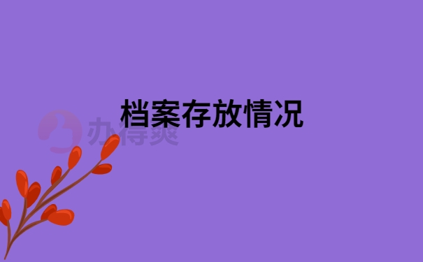 档案存放情况