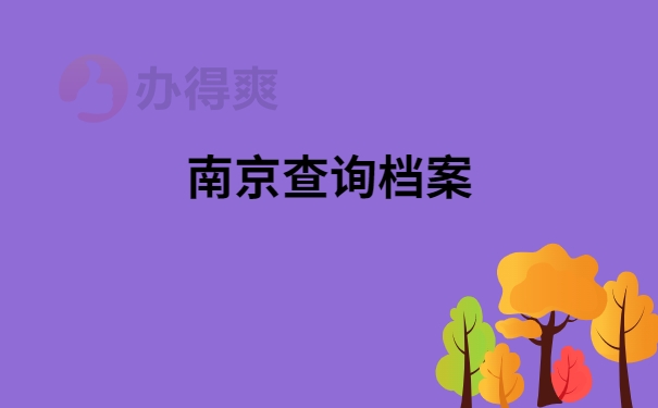 南京查询档案