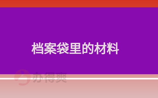 档案袋里面的材料