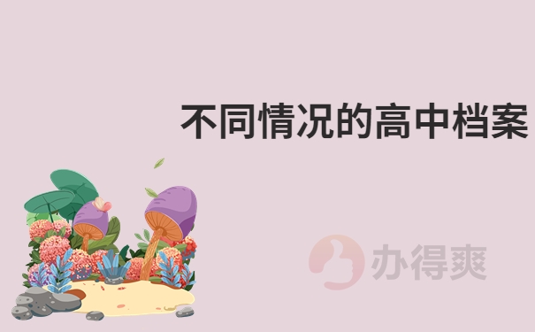 不同情况的高中档案