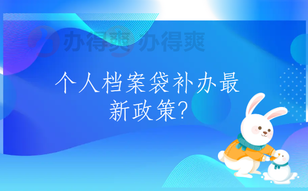 个人档案袋补办最新政策?