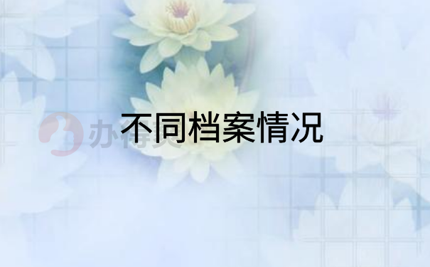 不同档案情况