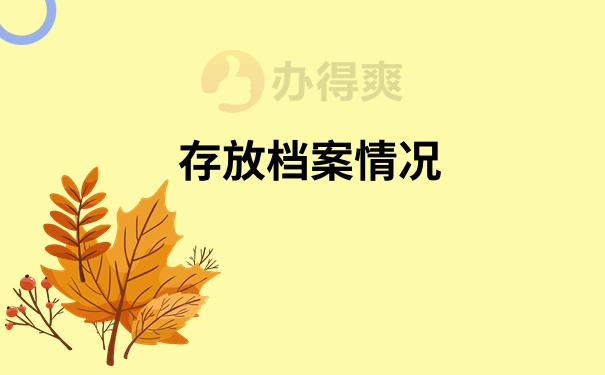 存放档案情况