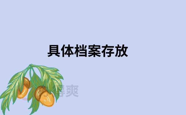 具体档案存放