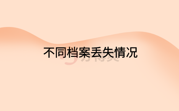 不同档案丢失情况