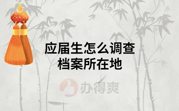 应届生怎么查档案