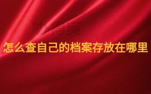 怎么查自己的档案存放在哪里,怎么找到档案存放地