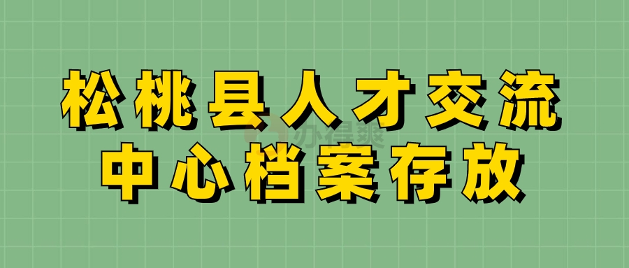 松桃县人才交流中心档案存放